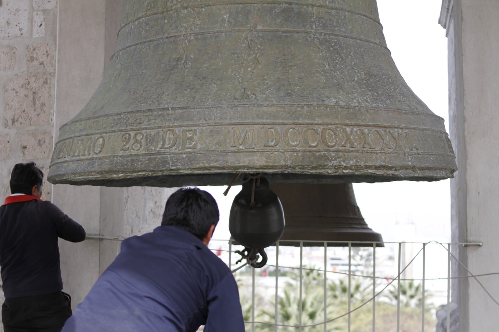 Repique de campañas en Arequipa. Foto: GEC.