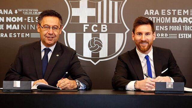 Lionel Messi firmó su renovación con el FC Barcelona hasta junio de 2021 (VIDEO)