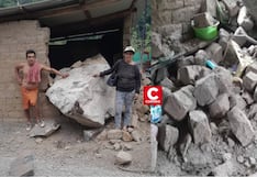 Amazonas: deslizamiento de rocas destruye dos viviendas en Jamalca y activa evacuación inmediata