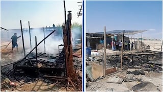 Ica: voraz incendio arrasa con vivienda en el sector 3 de Febrero, en Villacurí