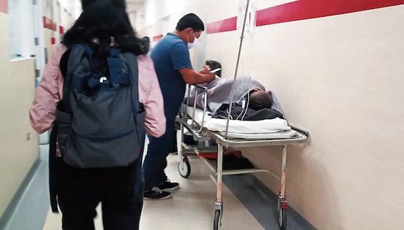 Obrero hospitalizado tras recibir una bala en el abdomen. (Foto: Difusión)