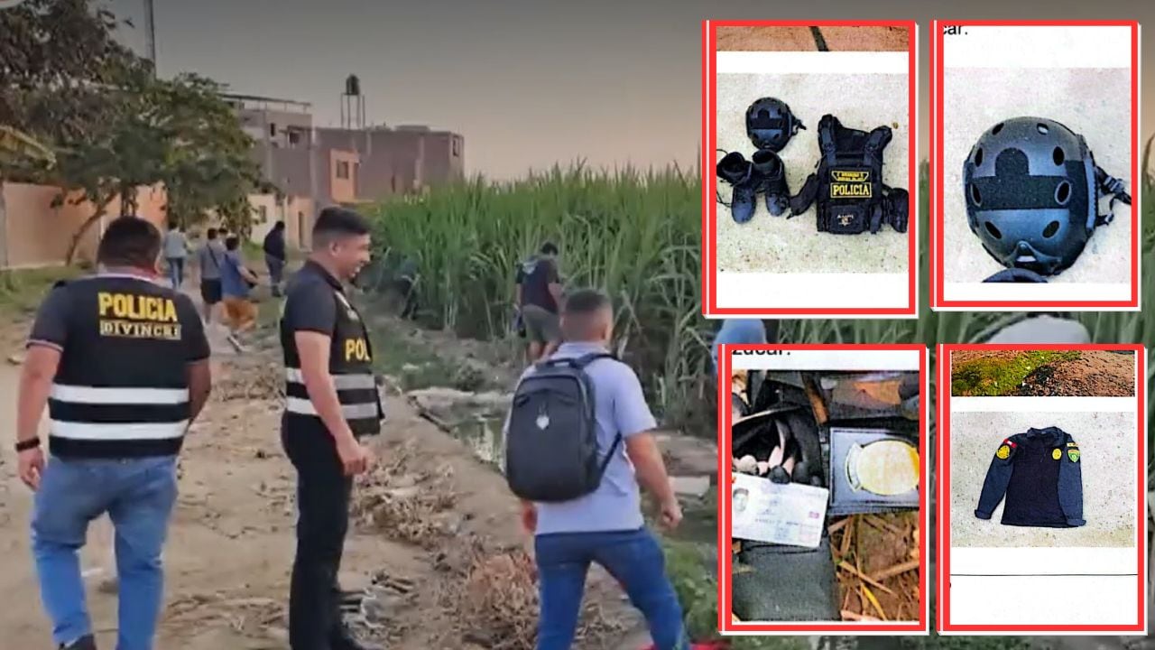 Peritos de Criminalística de la PNP informaron que indumentaria estaba en medio de cañaverales del sector El Cortijo Bajo, en Trujillo. Por esta zona habrían liberado Jenss Lara.