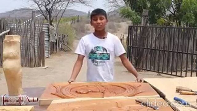 Niño que elaboraba y vendía esculturas en Piura gana beca para estudiar Arte (VIDEO)