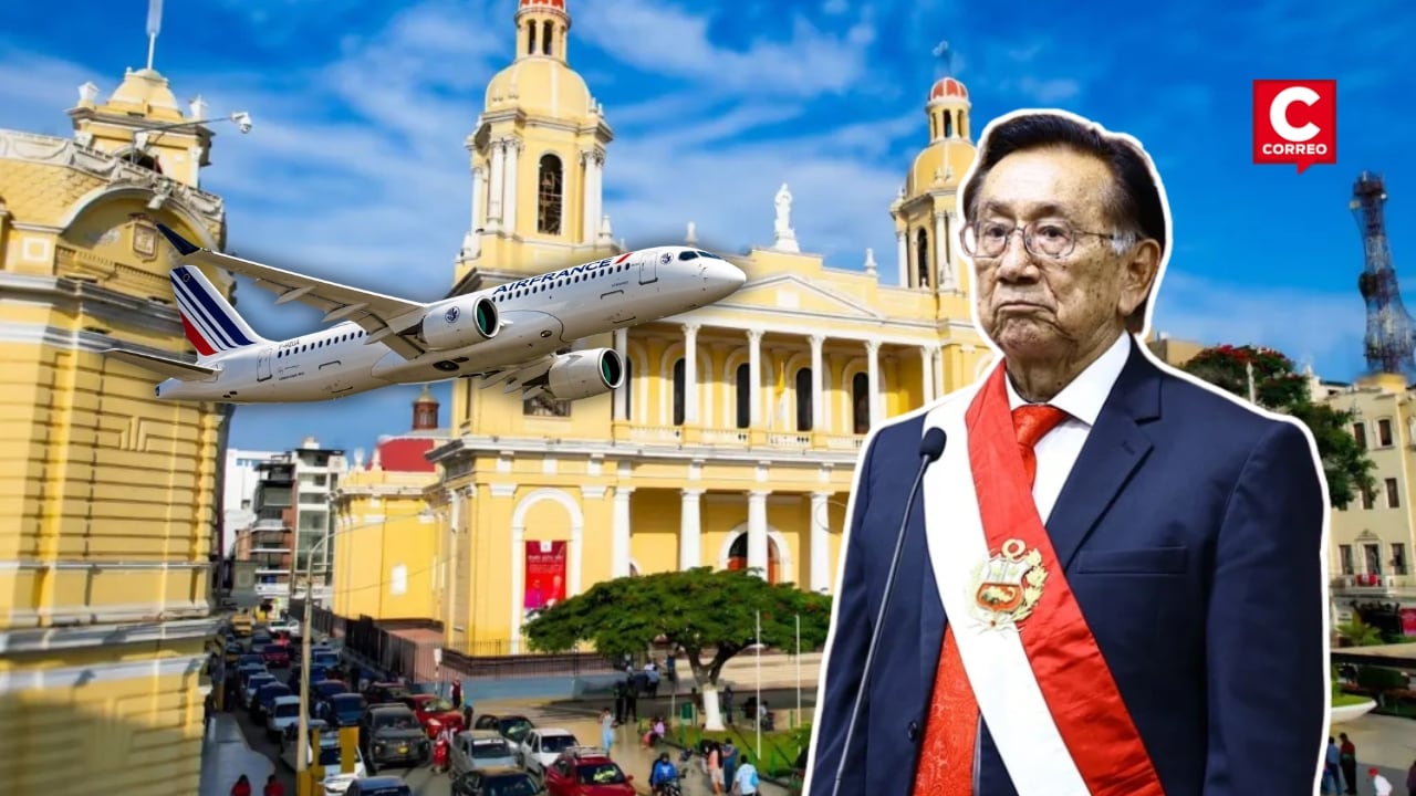 Presidente Balcázar realizó 11 viajes a Lambayeque en cuatro meses y generó gastos por más de S/1.1 millones. Composición: Diario Correo.