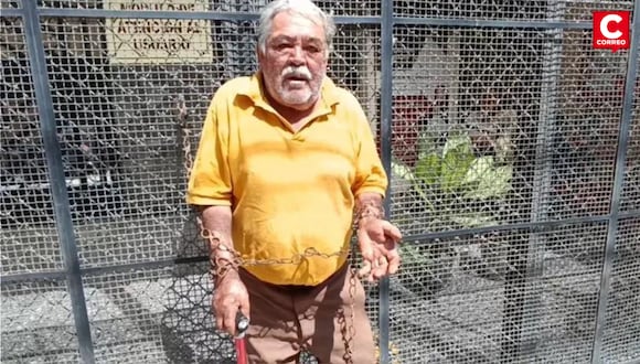 Lambayeque: Adulto mayor de 75 años se encadena a sede judicial y exige sentencia para cobrar jubilación FUENTE: RPP