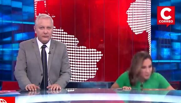Alvina Ruíz y su desafortunada caída en pleno noticiero EN VIVO