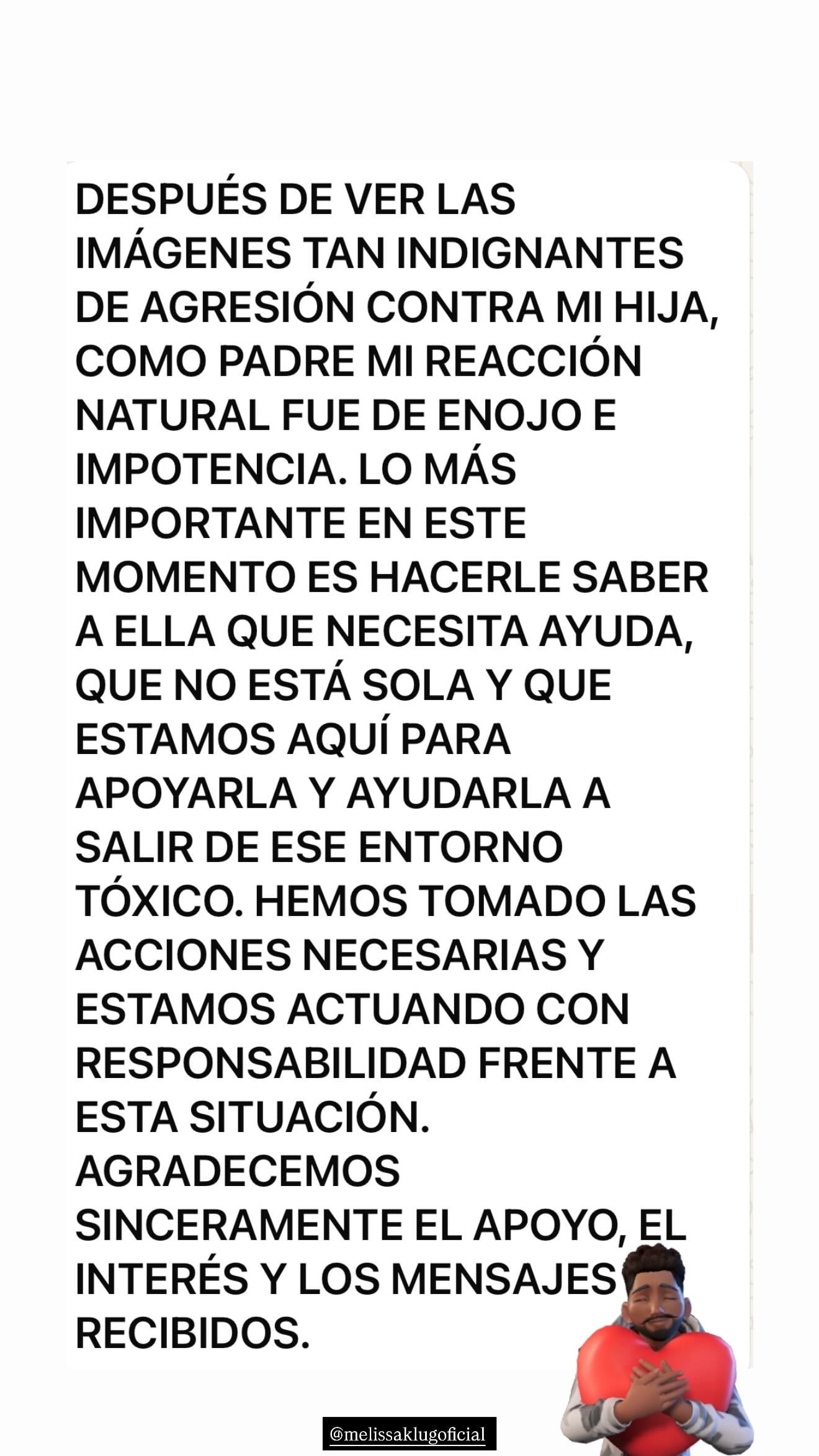 Exfutbolista emite un comunicado luego de la agresión de Bryan Torres a su hija Samahara. (Instagram)