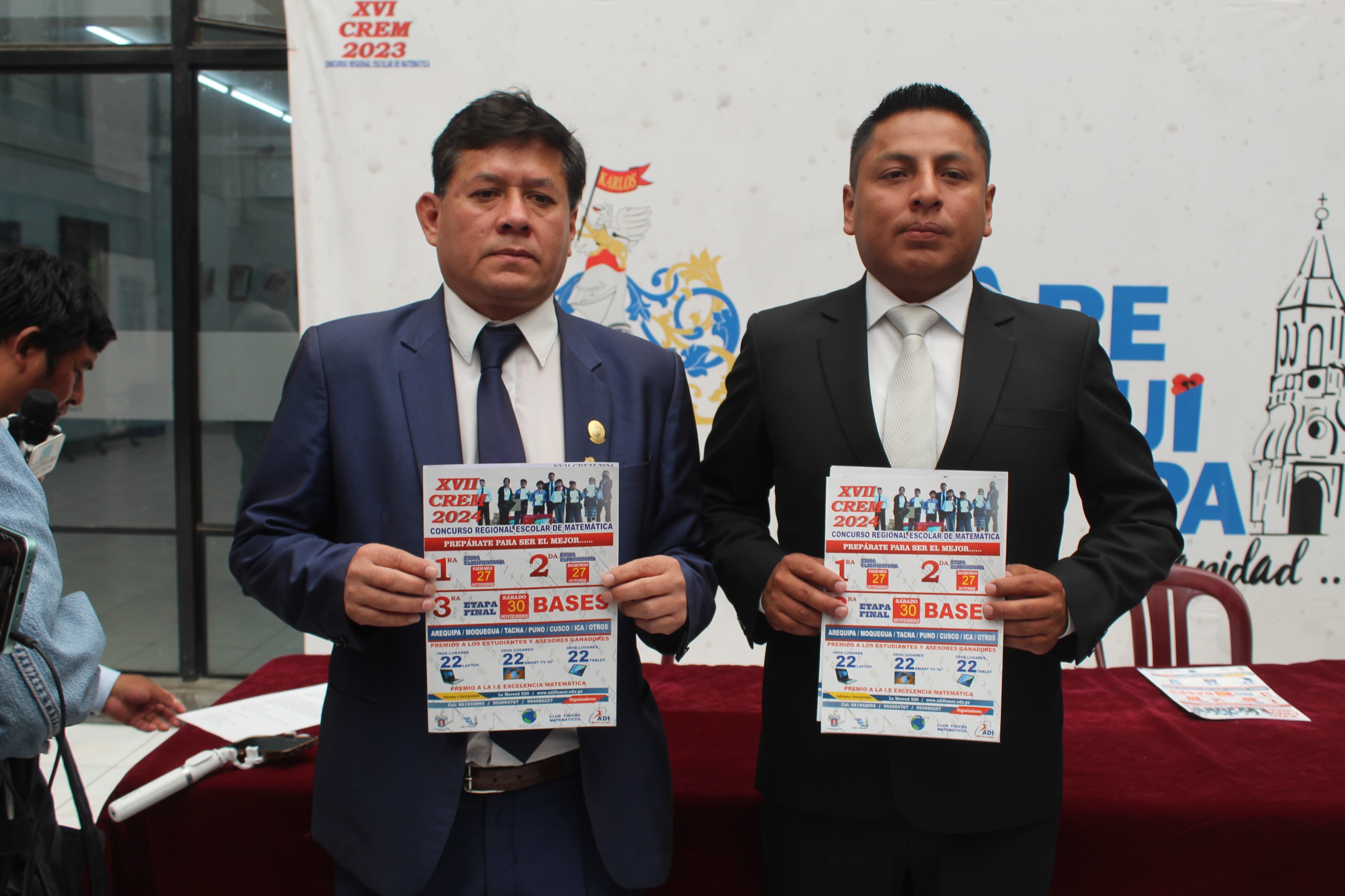 Presentan la nueva edición del Concurso Regional Escolar de Matemáticas que contará con la participación de Arequipa, Moquegua, Tacna, Cusco e Ica. Foto: GEC.