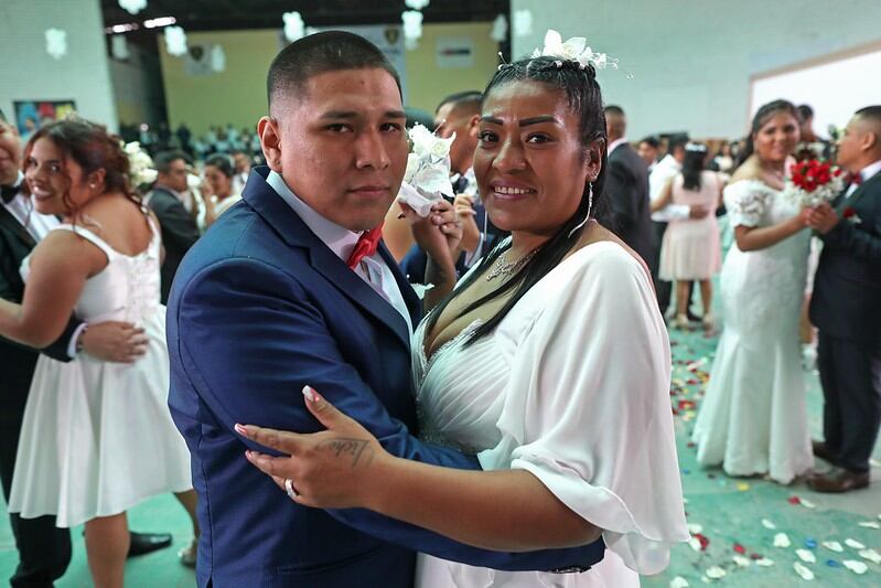 Boda masiva en el penal de SJL. (Foto: INPE)