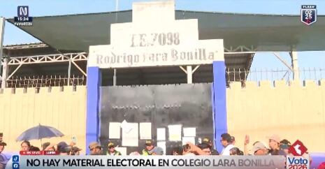 Suspenden votación en colegio Lara Bonilla de Lurín: Material electoral nunca llegó
