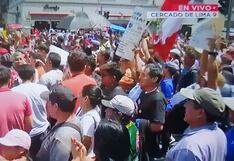 Cercado de Lima: Comerciantes de Mesa Redonda protestan en la avenida Abancay