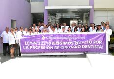 Odontólogos de Chiclayo protestan contra propuestas del Colegio Médico del Perú
