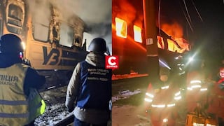 Ucrania: cinco muertos tras bombardeo ruso a tren que transportaba familiares de soldados en Járkiv