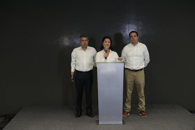 Keiko Fujimori pide ampliar horario de votación por mesas no instaladas (Fotos: Hugo Pérez /@photo.gec)