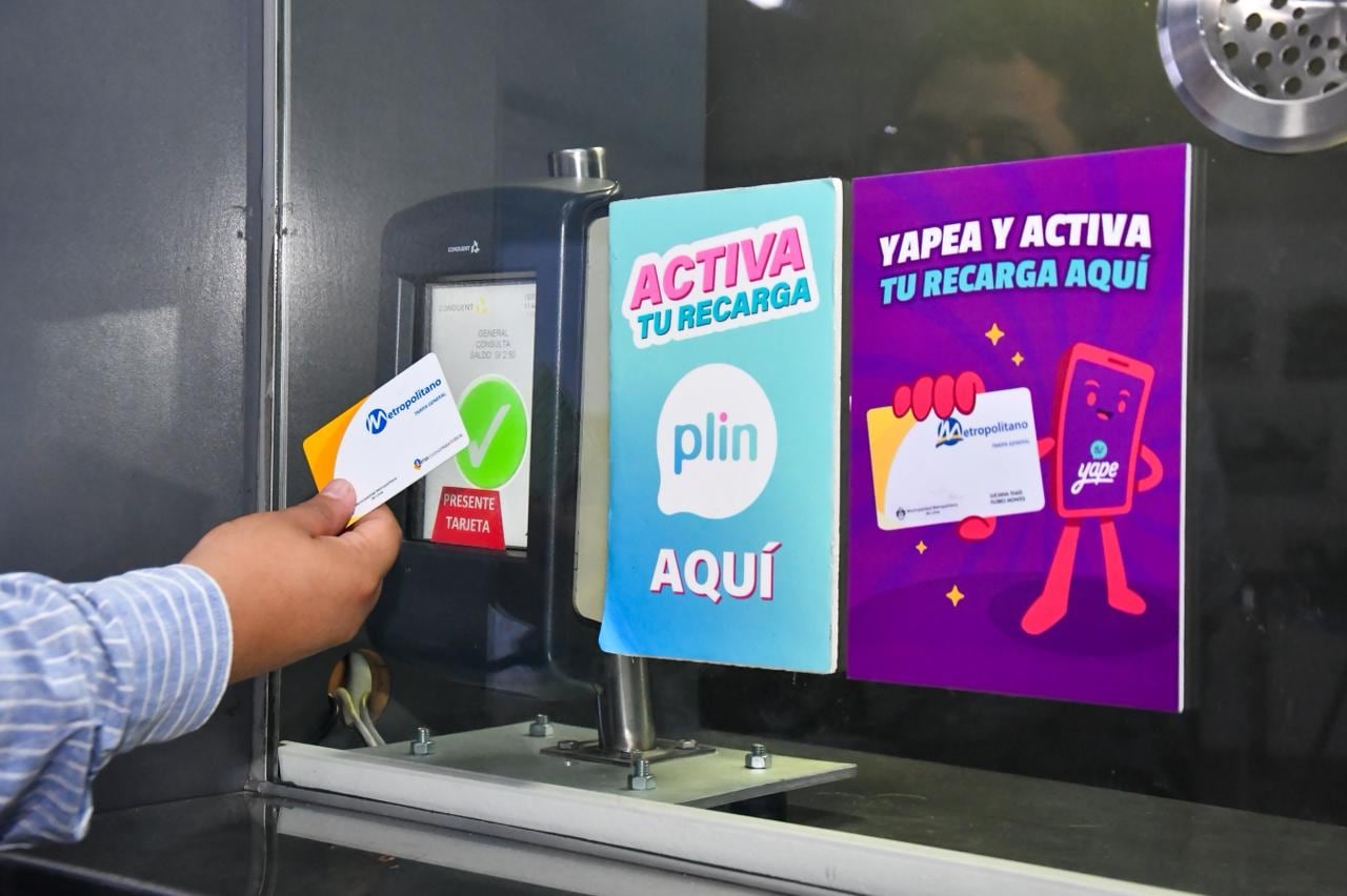 La nueva opción de recarga virtual busca agilizar el pago del transporte público, reducir el uso de efectivo y mejorar la seguridad de los usuarios del Metropolitano y corredores complementarios.