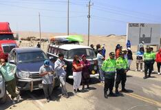 Cientos de vehículos varados en la Panamericana Sur por bloqueo de pescadores de Lomas