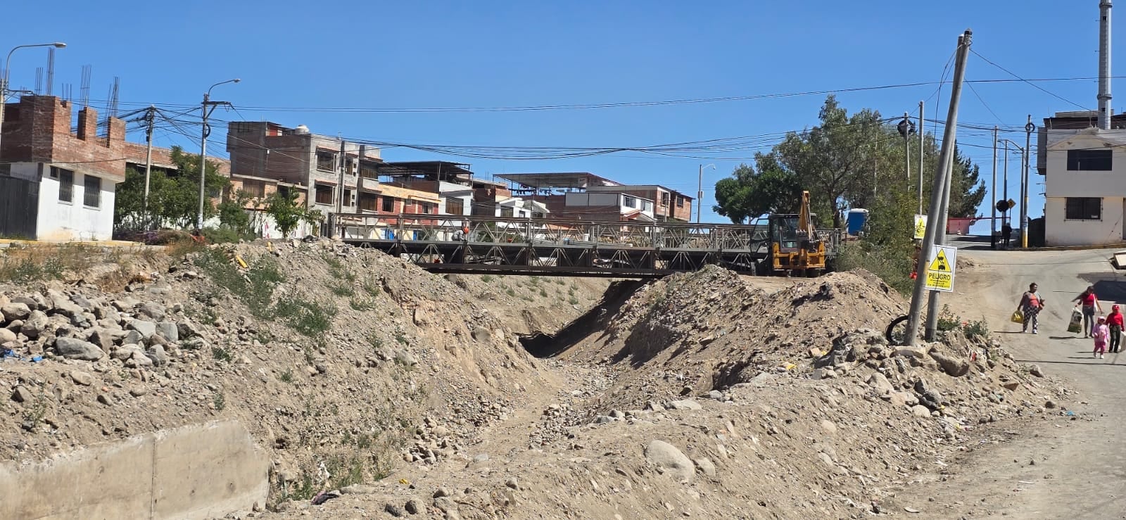 Puente en sector de Villa Continental. Foto: GEC
