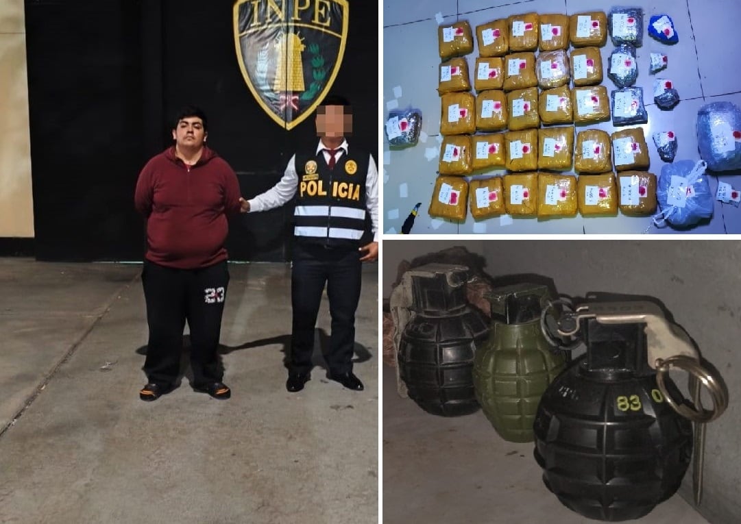 Chileno fue intervenido por la PNP con droga y granadas en una casa alquilada en sector "Ciudad Perdida"