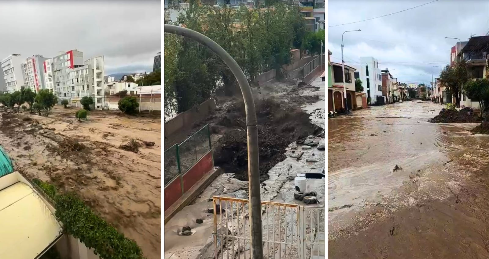 Lluvias intensas nuevamente causaron daños en Yanahuara y Cayma. Foto: Composición GEC.