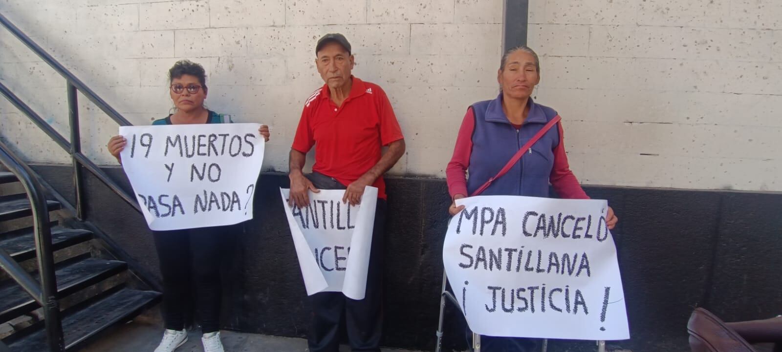 Víctimas de accidente piden justicia. (Foto: GEC)