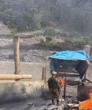 Puno: Ejecutan operativo contra minería ilegal en la zona de amortiguamiento del Parque Nacional Bahuaja Sonene