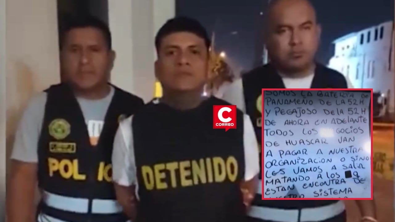 Capturan a alias ‘Pegajoso’, líder de ‘La Nueva Generación de Huáscar’ que extorsionaba empresas de transporte. Composición: Diario Correo.