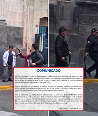 Municipalidad de Arequipa abre investigación contra policías municipales implicados en una presunta agresión. Foto: GEC.