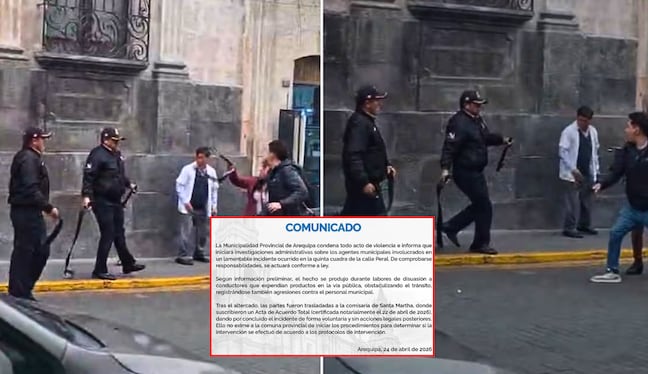 Municipalidad de Arequipa abre investigación contra policías municipales implicados en una presunta agresión. Foto: GEC.