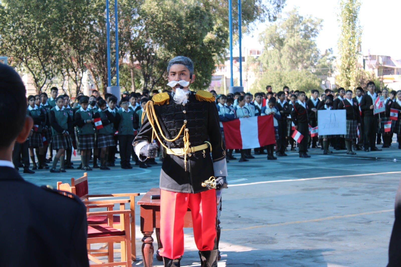 Escenificación en colegio Ejercito Arequipa. Foto: CEA.