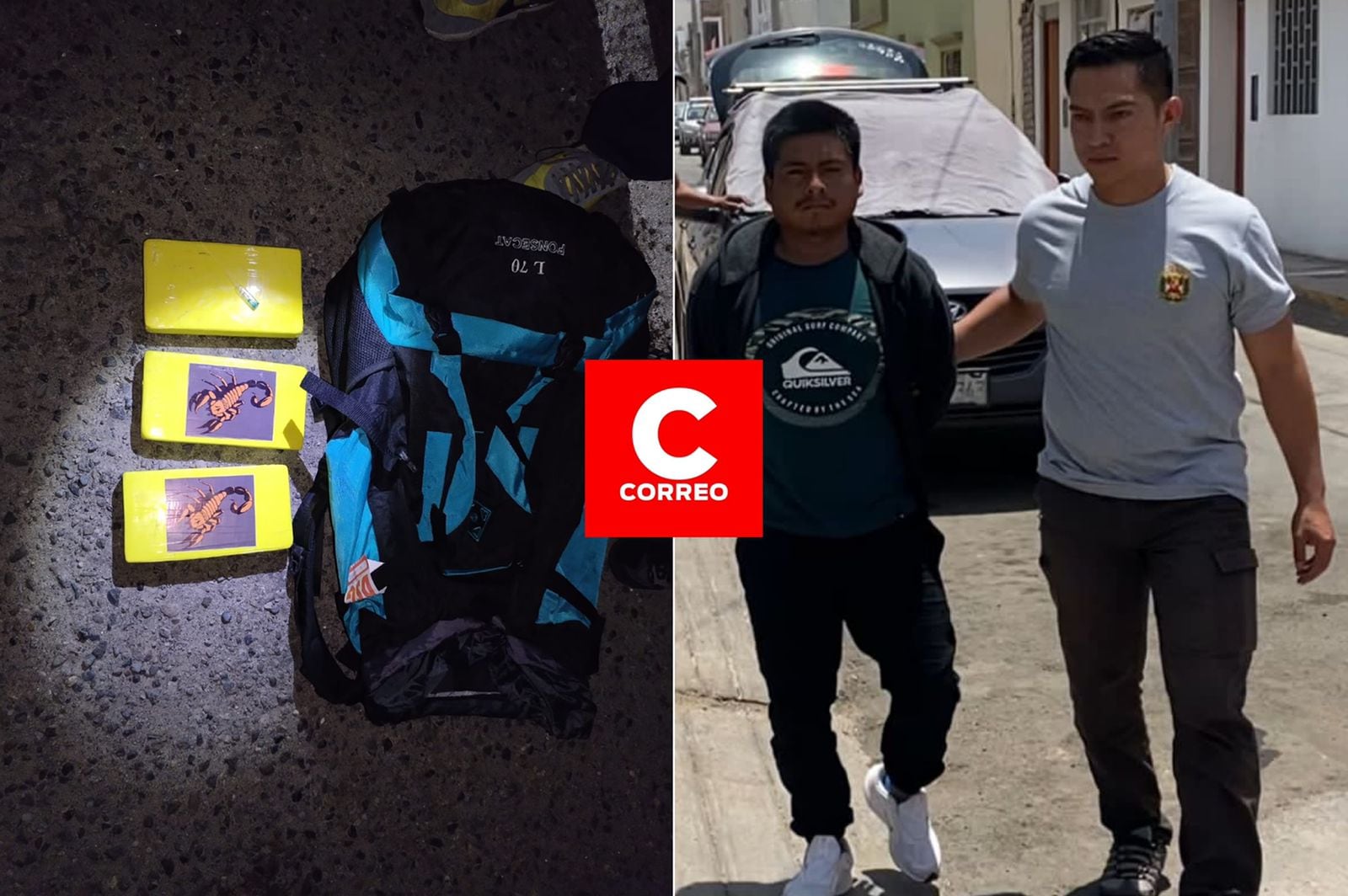 Droga estaba camuflada en una maleta de mano. (Foto: Difusión)