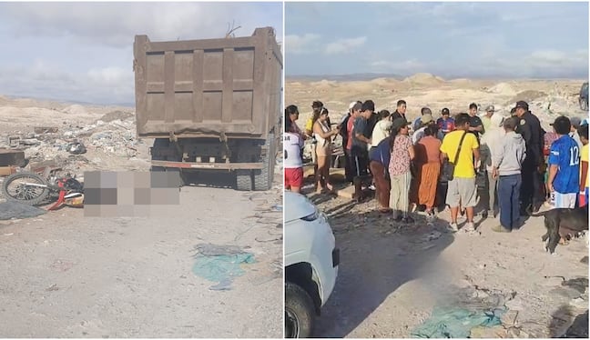 Nasca: motociclista muere tras ser aplastado por volquete en Marcona