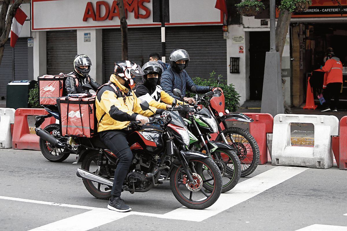 Trabajadores de delivery. (Foto: Francisco Neyra | GEC)