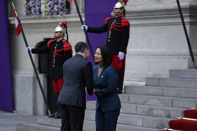 Keiko Fujimori recibe a Daniel Noboa en Lima para el XVII Gabinete Binacional Perú-Ecuador (Fotos: Hugo Pérez/GEC)