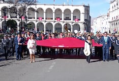 Autoridades inician el 485° Aniversario de Arequipa con el paseo de la bandera (VIDEO)