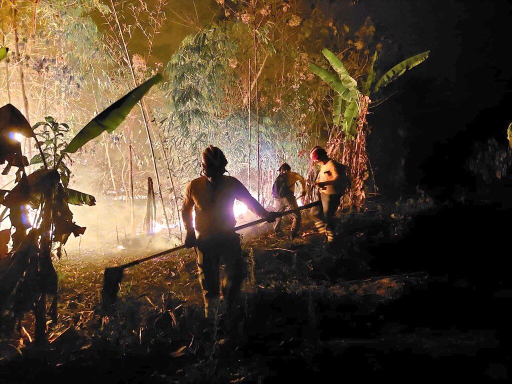 Incendio forestal en el distrito de Iberia, provincia de Tahuamanu, Madre de Dios. (Foto: Sernanp)