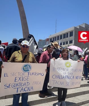 Frente de Defensa en Tacna confirma paro contra decisión de Jerí de enviar reos peligrosos a Challapalca. Composición: Diario Correo.
