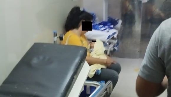 Recién nacido herido es víctima de calles en mal estado en la ciudad de Chiclayo.