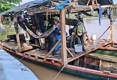 Destruyen dragas de minería ilegal en el río Pachitea