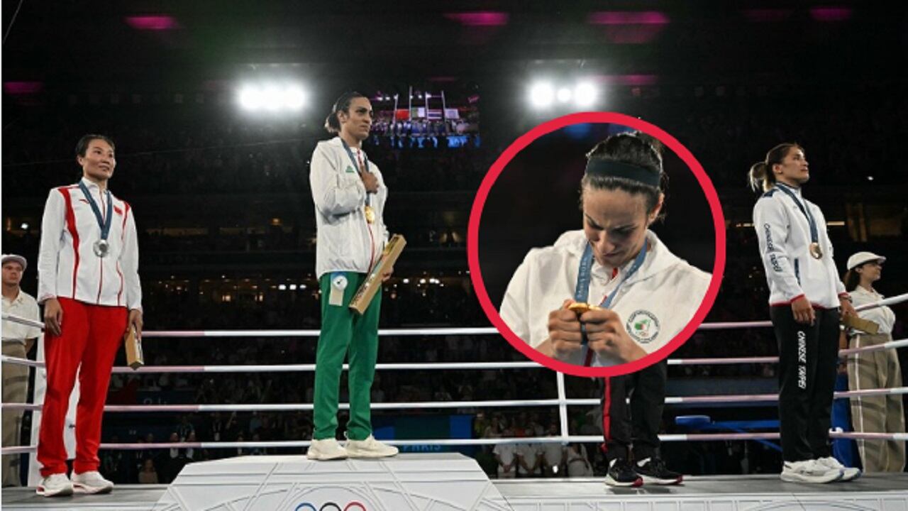 Imane Khelif: “Fui objeto de acoso y de una campaña feroz, y ésta es la mejor respuesta para ellos”. (Fotos: MOHD RASFAN - MAURO PIMENTEL / AFP)