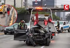 Pareja resulta herida luego de que su auto se despistara en la Vía Expresa: conductor se habría quedado dormido