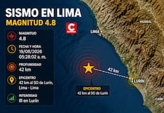 Temblor en Lima: sismo de magnitud 4.8 se registró frente a Lurín