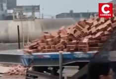 Accidente en Huachipa: Tren impacta camión cargado de ladrillos