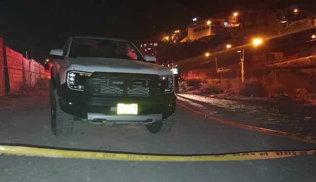 Hallan camioneta robada a comerciante de cochinilla, en La Joya. Foto: GEC.