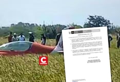 Chiclayo: aeronave FAP realiza aterrizaje de emergencia en campo de cultivo tras fallas técnicas