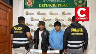 Pisco: capturan a dos sujetos por micro comercialización de drogas