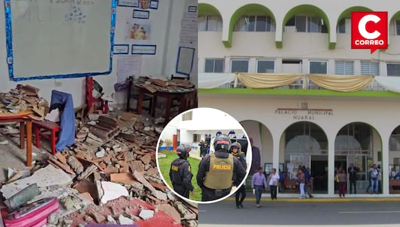 Municipalidad de Huaral clausuró colegio en el que techo de una de sus aulas se desplomó sobre alumnos.
