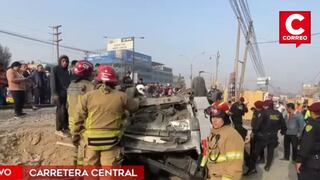 Ate: Combi se despista en la Carretera Central y 6 personas resultan heridas