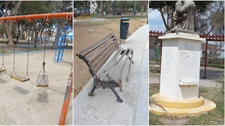 Ica: vecinos denuncian abandono y vandalismo en el parque Abraham Valdelomar de San Isidro