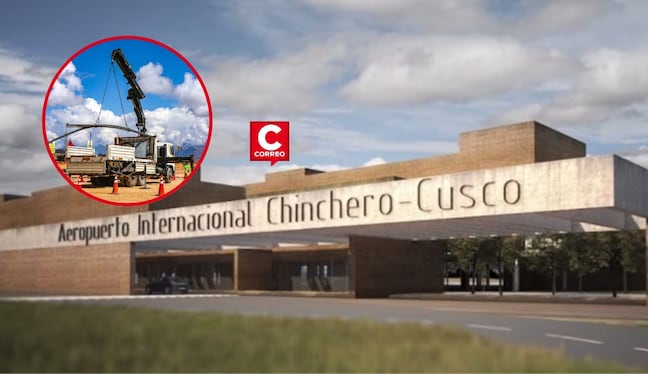 MTC proyecta culminar obras del aeropuerto de Chinchero en el segundo semestre de 2028. Composición: Diario Correo.
