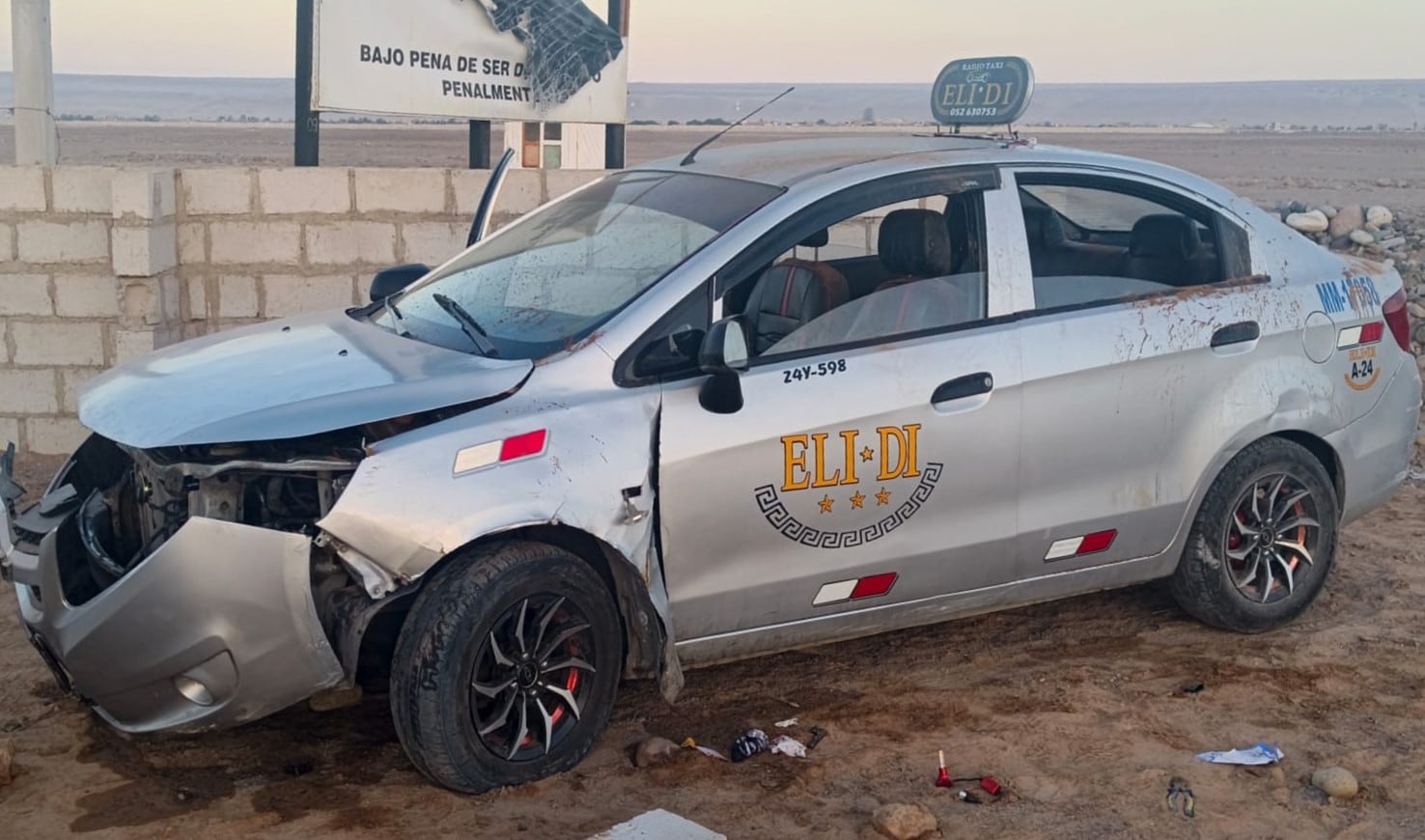 Vehículo fue hallado con daños materiales y evidencias del desmantelamiento